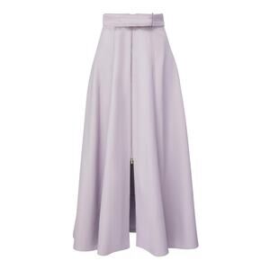Brandon Maxwell Purple Leather Skirt Size 2